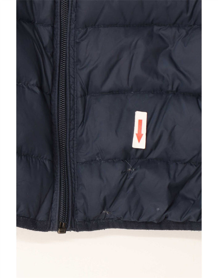 Benetton Veste matelassée pour femme UK 10 Small Bleu marine