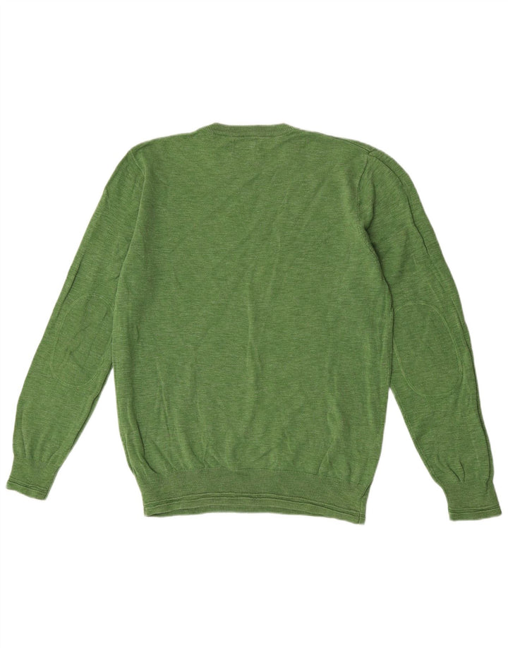 Marks & Spencer Pull Col V Homme Vert Moyen Coton