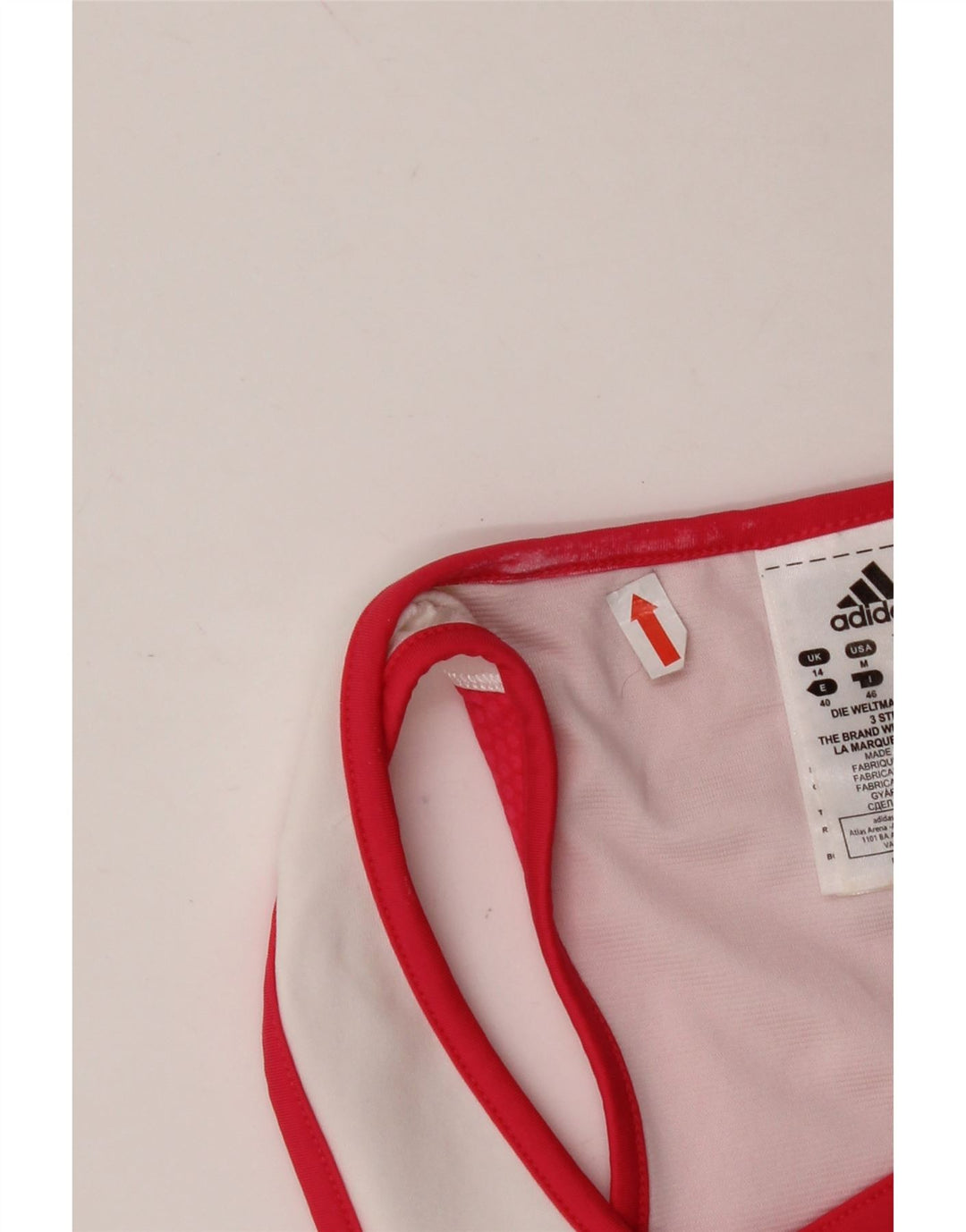 ADIDAS Débardeur pour femme UK 14 Nylon rose moyen colour block