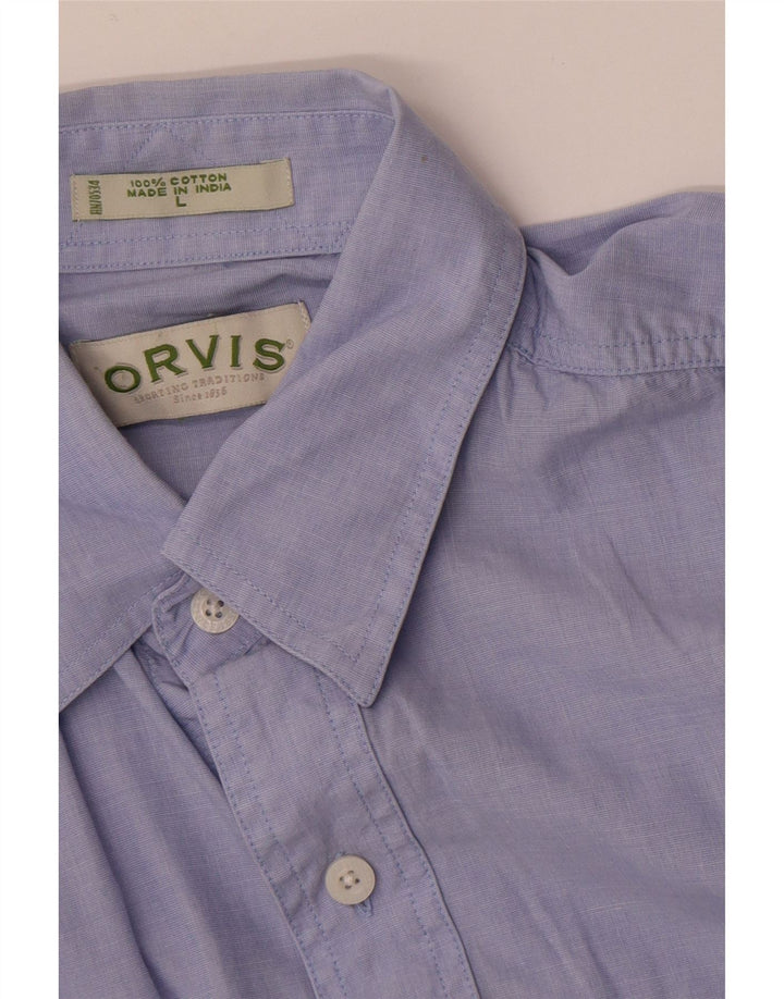Orvis Chemise Homme Grand Bleu Coton