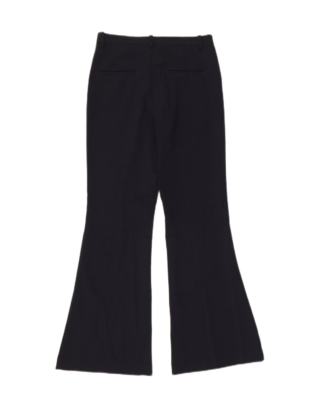 Zara Pantalon décontracté évasé pour femme Petit W26 L32 Bleu marine Polyester