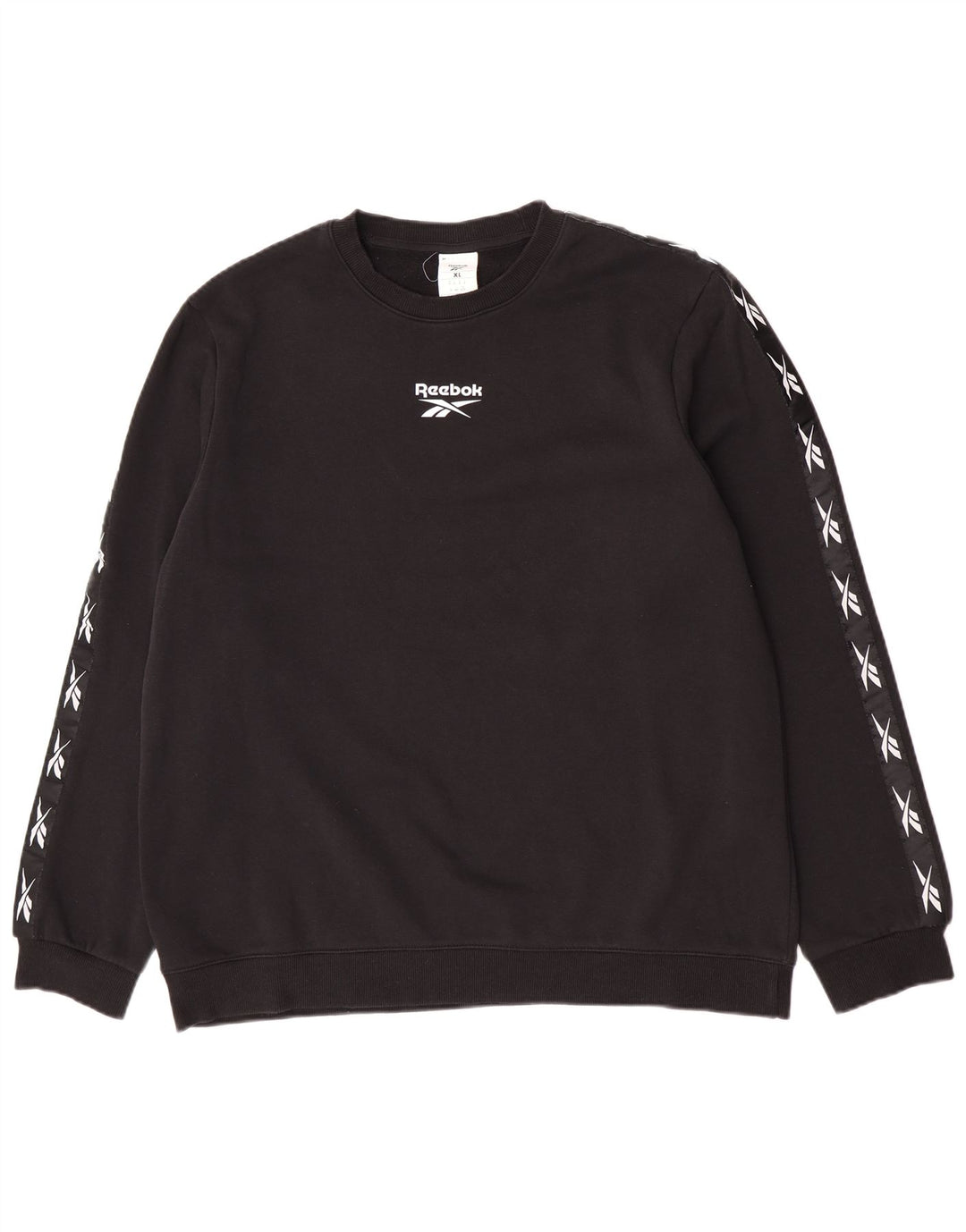 Reebok Pull Graphic Sweatshirt Jumper XL Homme Noir Coton