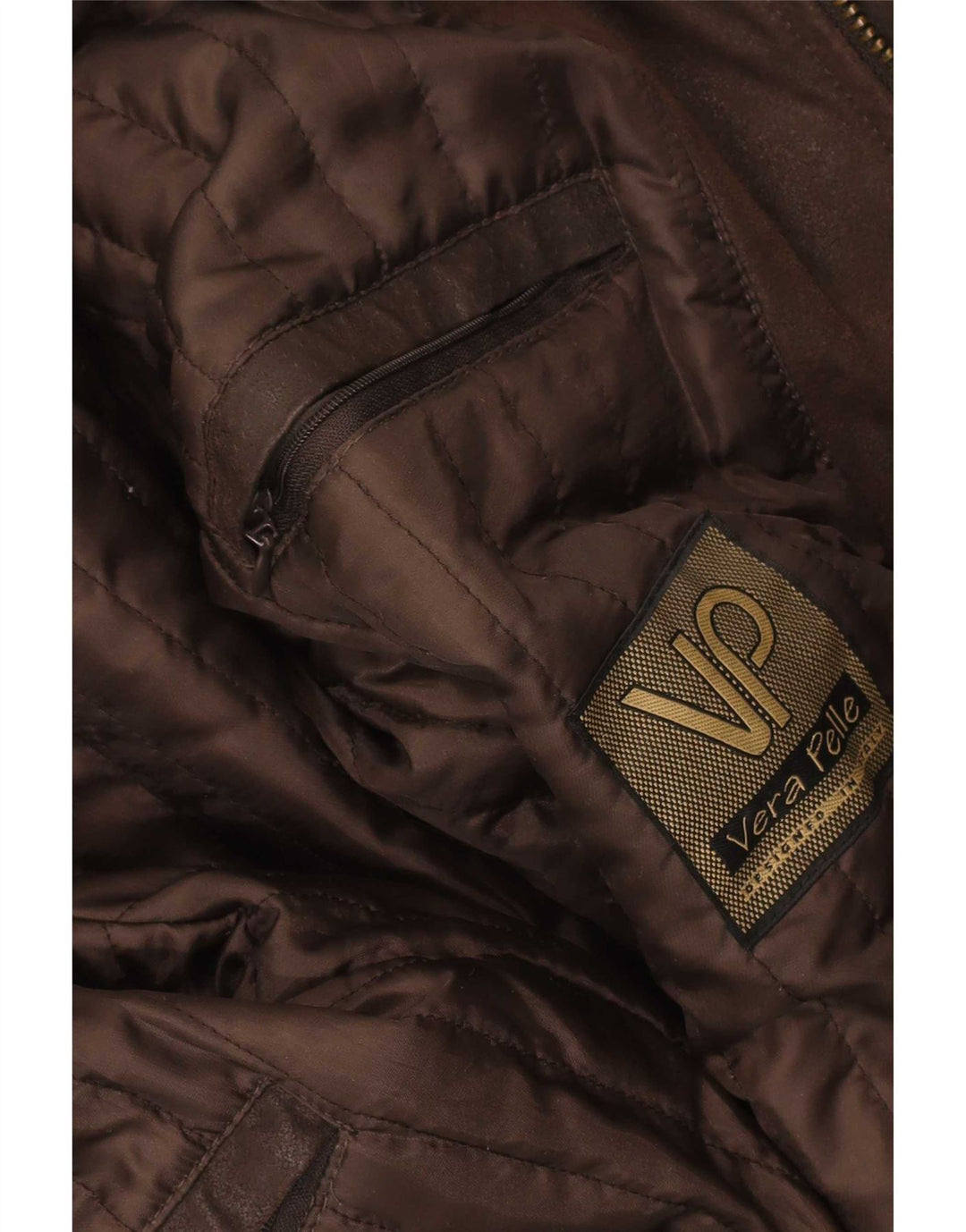 veste en cuir homme vintage UK 40 Grand cuir brun
