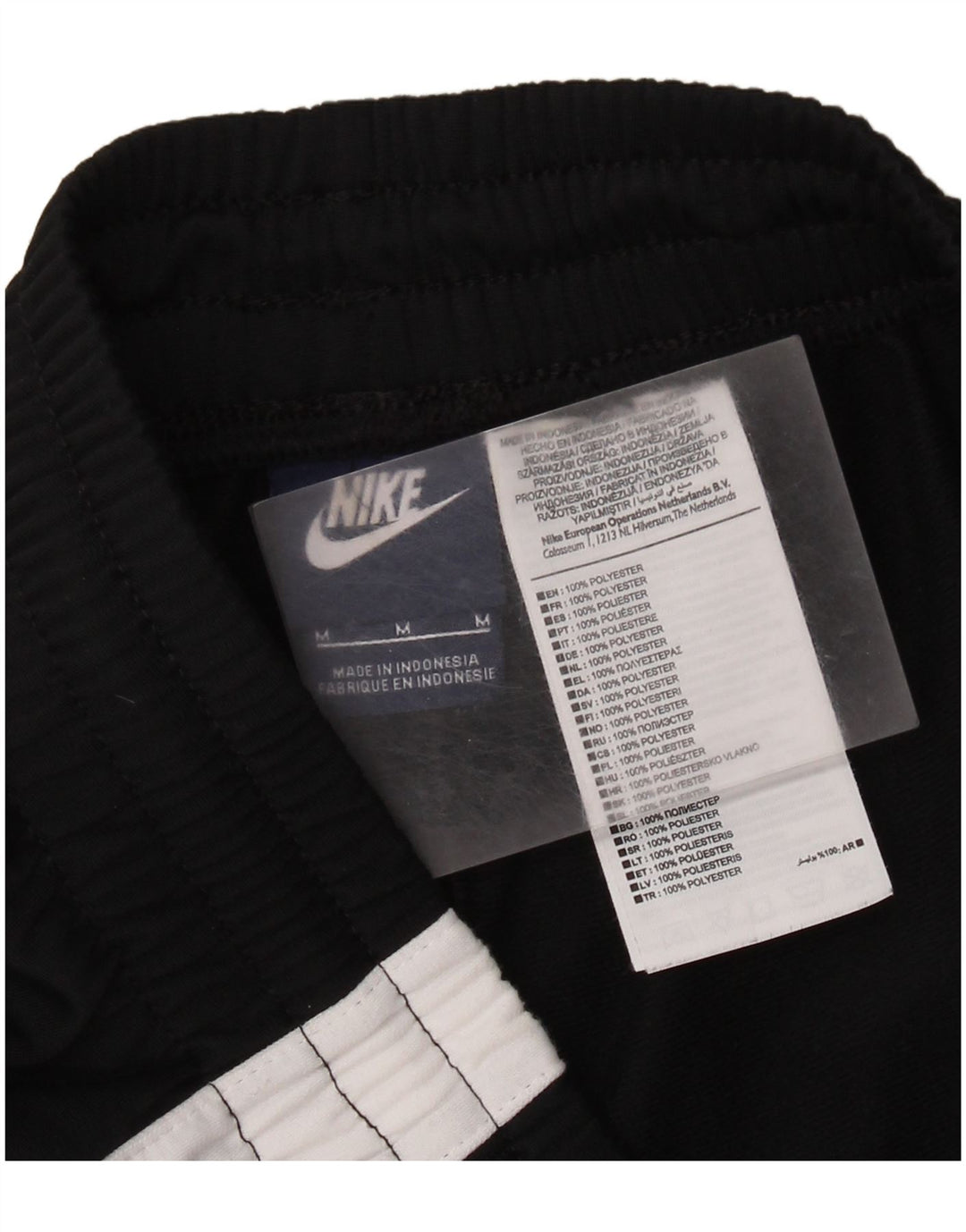 NIKE Pantalon de survêtement pour homme en polyester color block noir moyen