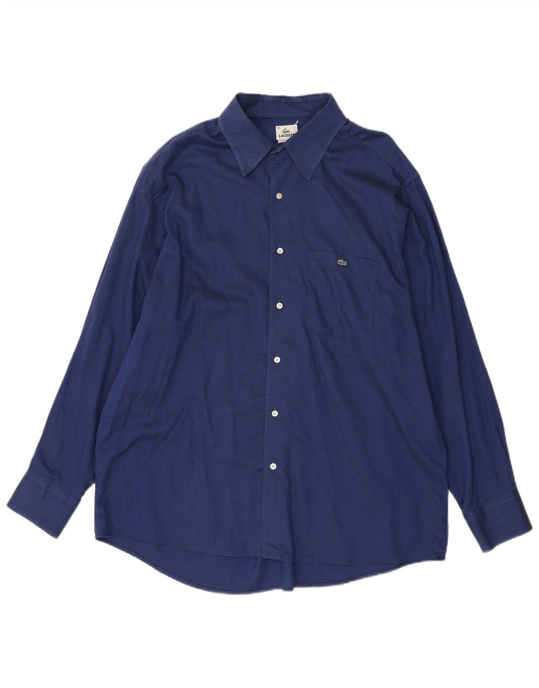 Lacoste Chemise Homme Taille 46 2XL Bleu Coton
