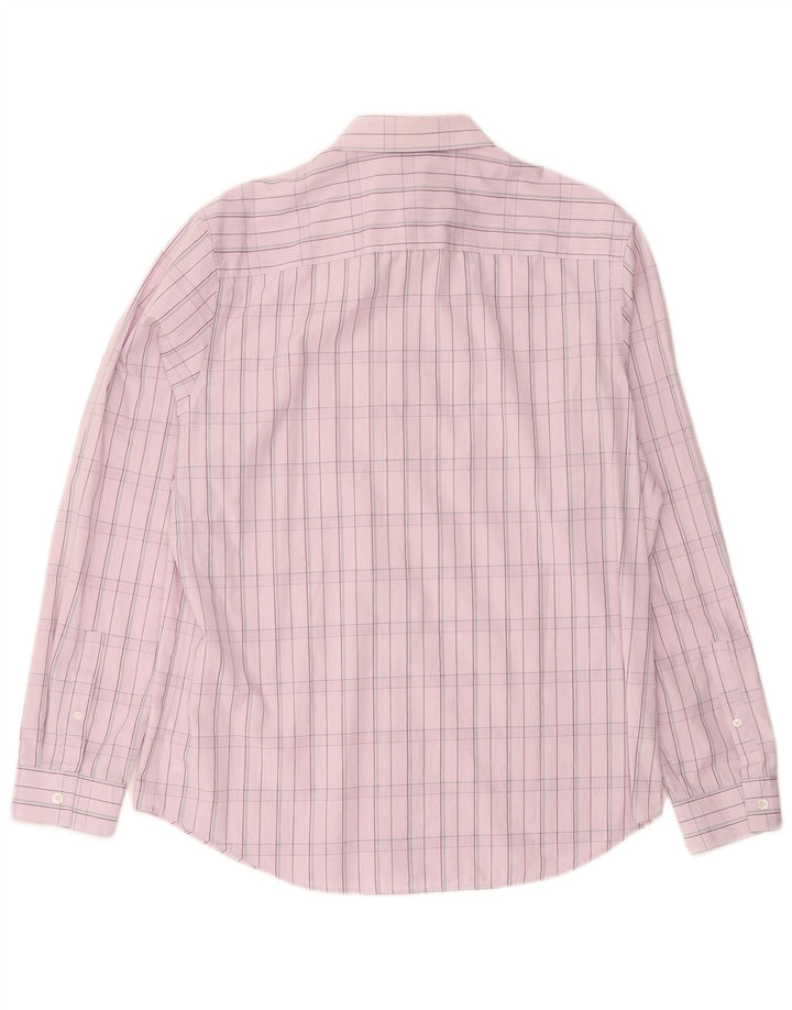 CALVIN KLEIN Chemise Homme Grand Carreau Rose Coton