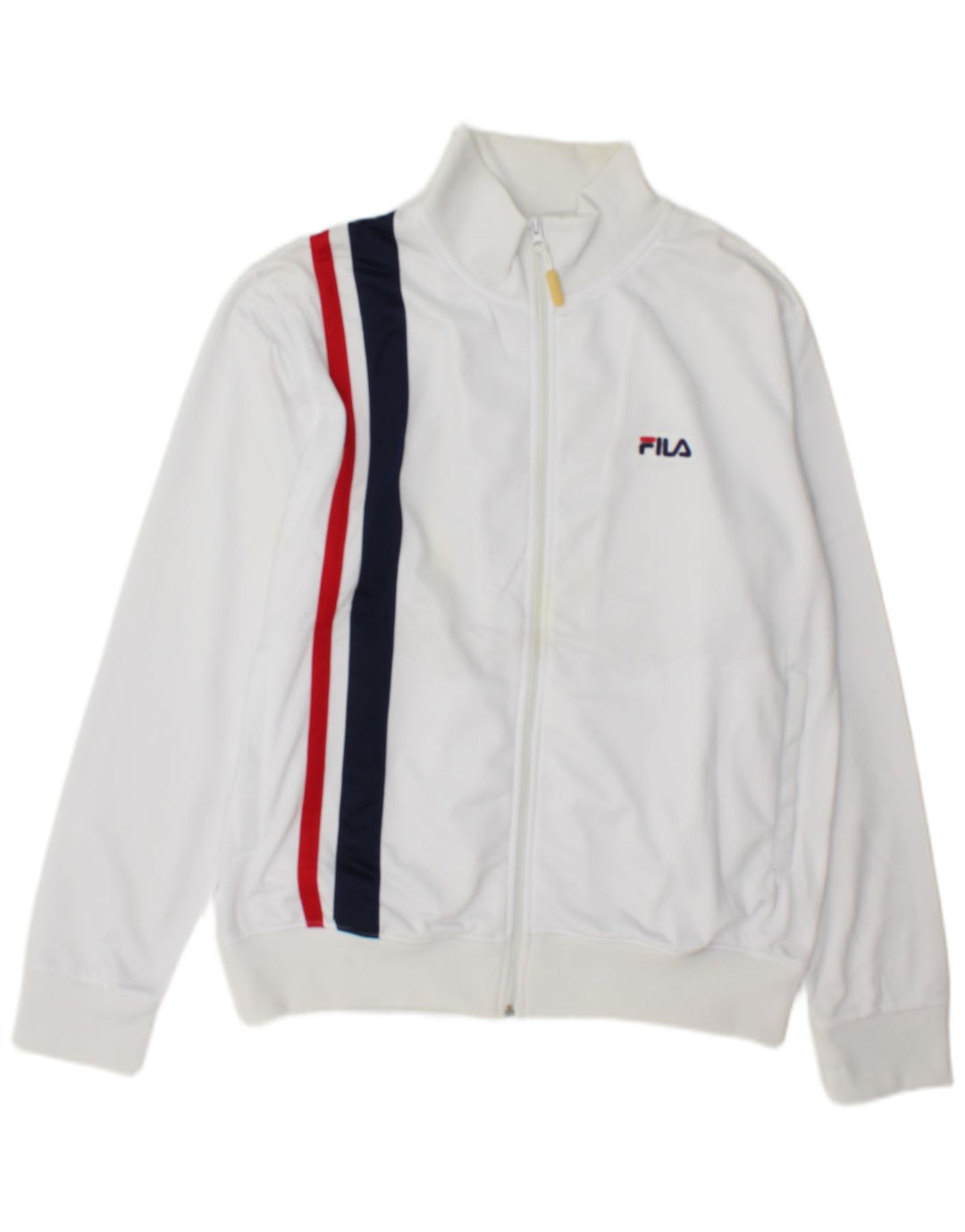 Fila Veste de Survêtement Homme Blanc Moyen Polyester Colorblock