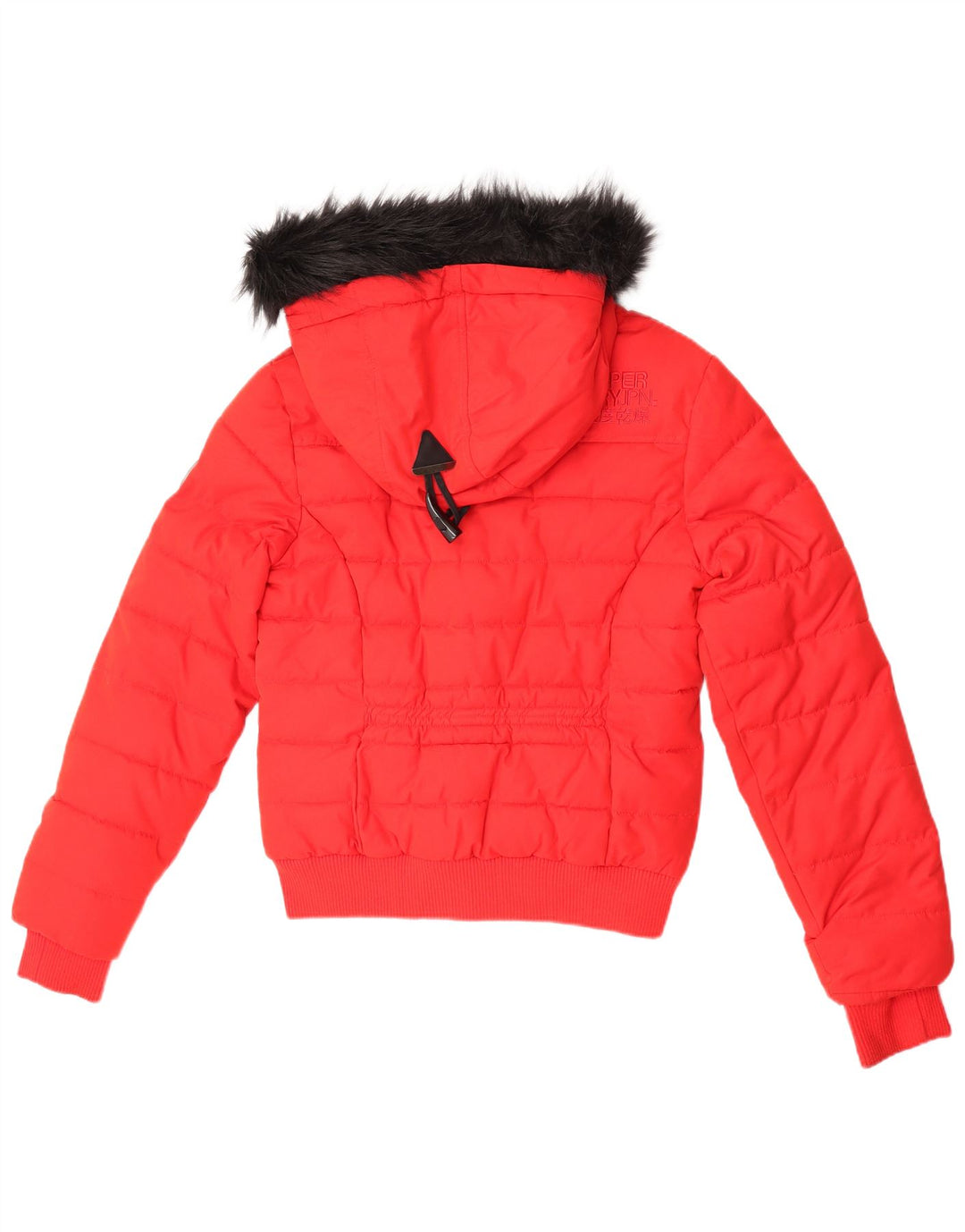 Superdry Veste matelassée The Toggle Puffer Graphic pour femme UK 12 Rouge moyen