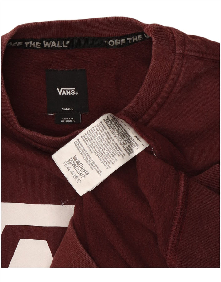 Vans Sweat-shirt graphique pour hommes en coton bordeaux petit