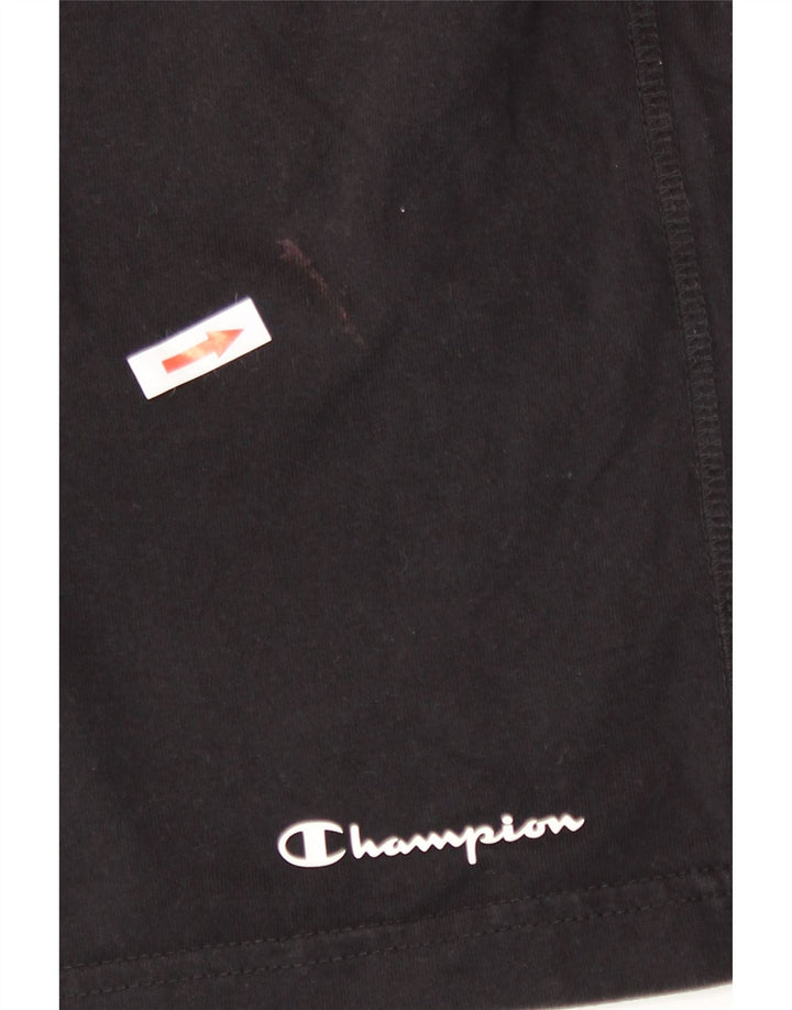 Champion Short de Sport Homme Grand Coton Noir
