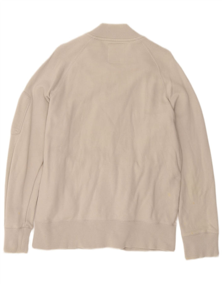 Armani Veste de survêtement graphique pour homme 3XL en coton blanc cassé