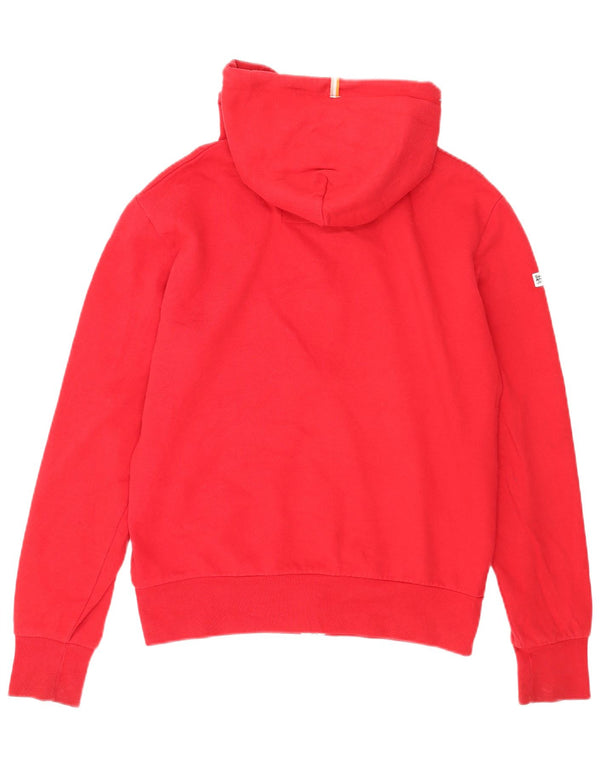 Superdry Pull à capuche zippé en coton rouge moyen |