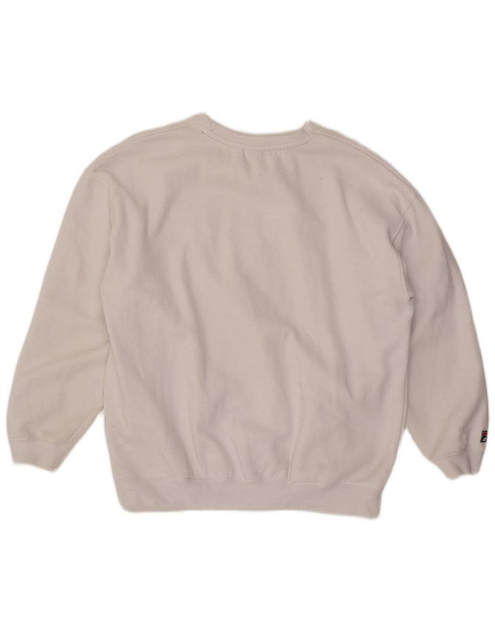 Fila Sweat-shirt graphique pour hommes, grand coton blanc