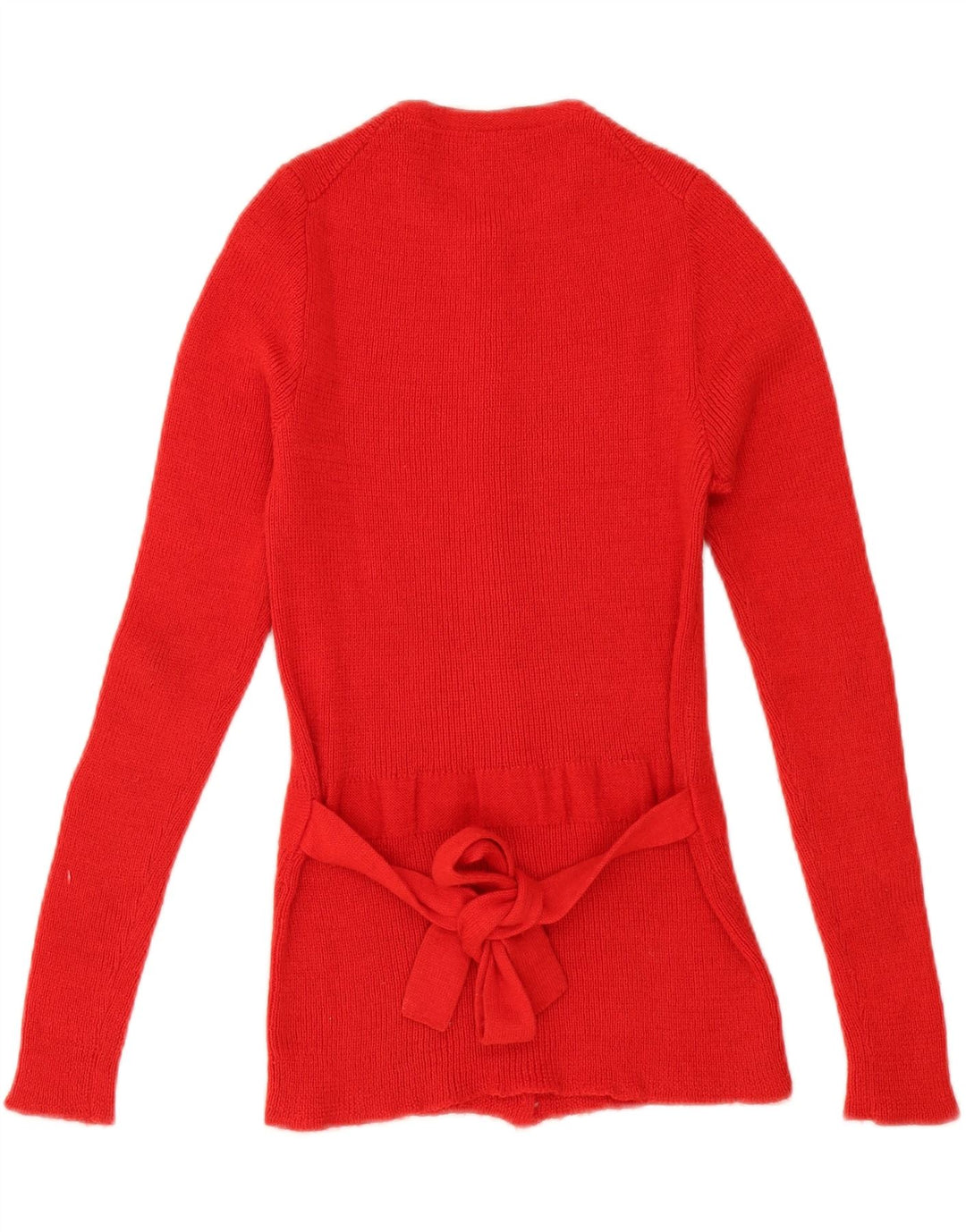 vintage Femme Cardigan Pull UK 12 Rouge Moyen