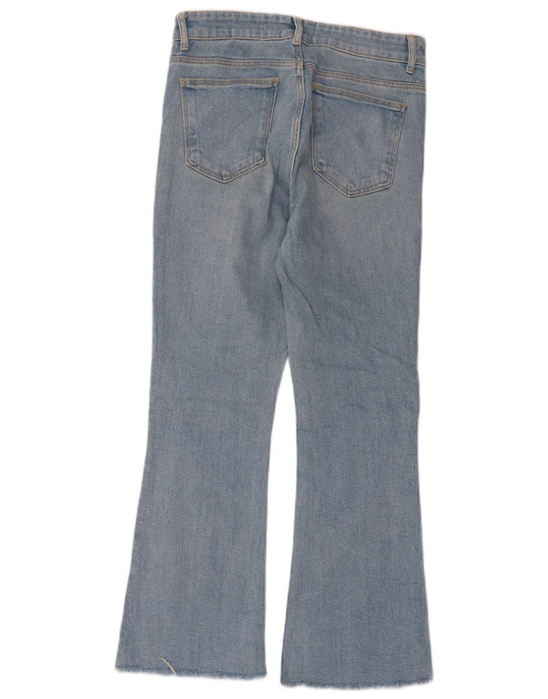 Zara Jean évasé court pour femme EU 38 Small W28 L25 Bleu Coton