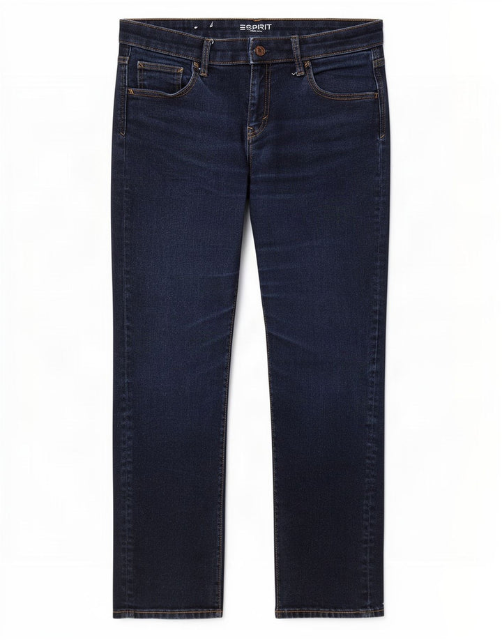 Esprit Jean Droit Femme W30 L30 Bleu Marine Coton