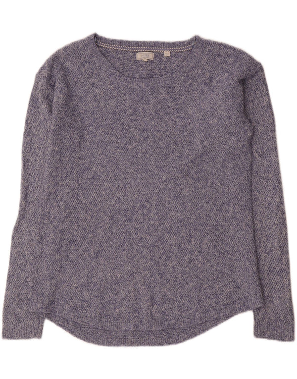Fat Face Pull surdimensionné à col bateau pour femme UK 10 Petit Bleu Coton