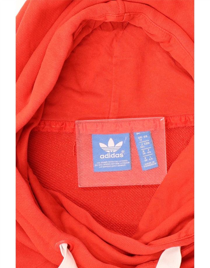 Adidas Pull à capuche graphique pour femme UK 12 Rouge moyen