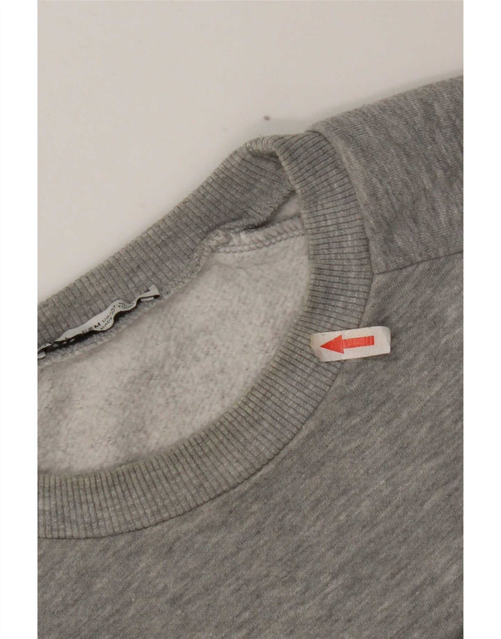 Zara Sweat-shirt graphique pour femme UK 14 Gris moyen Polyester