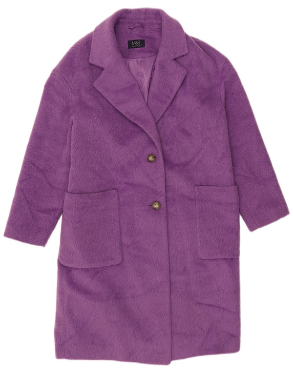 Marks & Spencer Manteau pour femme UK 14 Large Violet Polyester