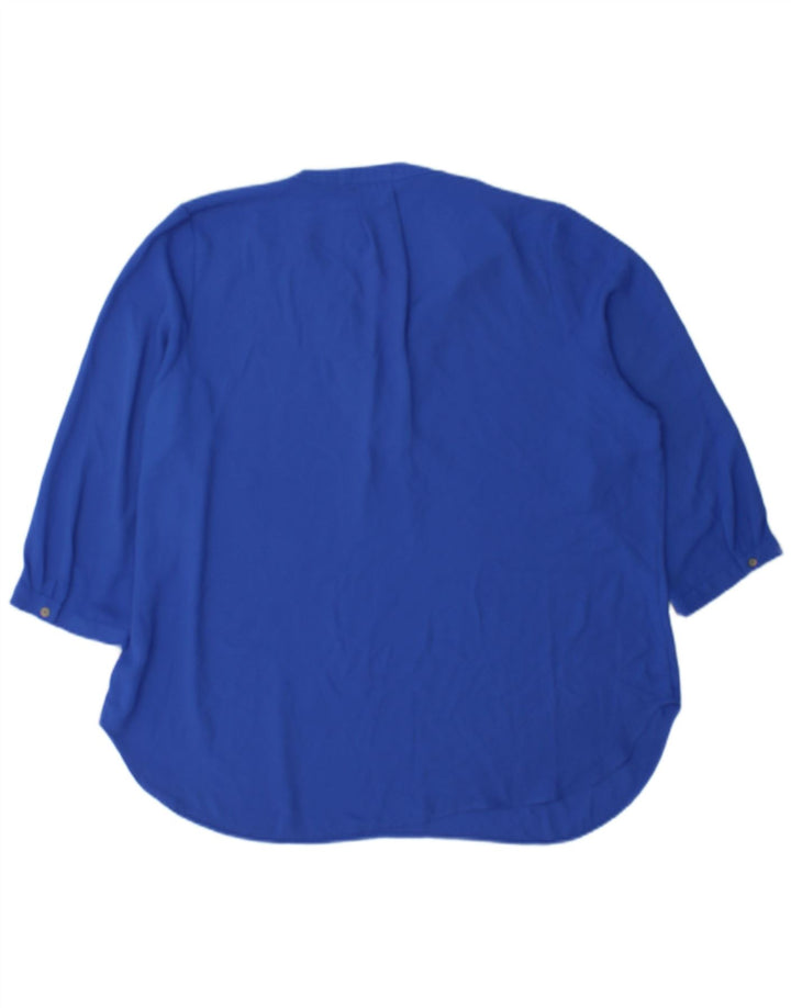 Marks & Spencer Chemisier à manches 3/4 pour femme UK 18 XL Bleu Polyester