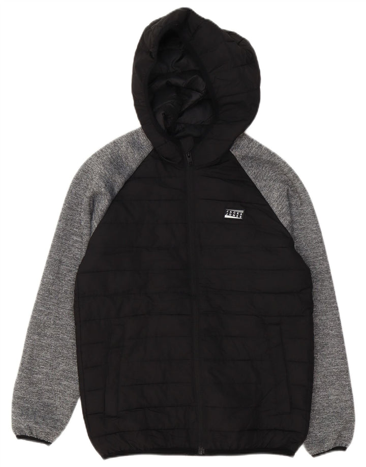 Jack & Jones Veste matelassée à capuche garçon 11-12 ans Noir Colourblock