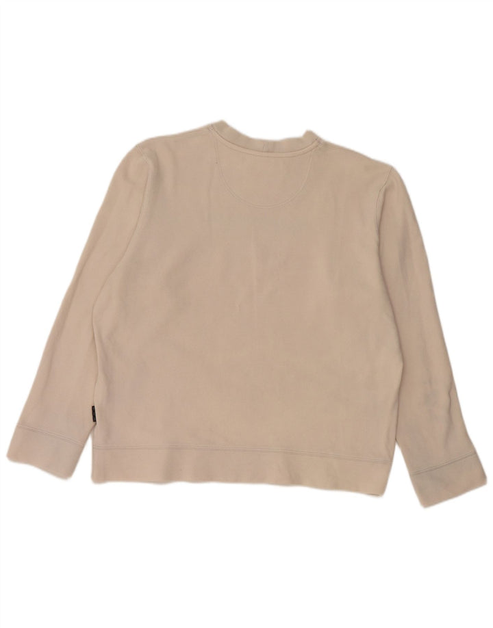 SERGIO TACCHINI Sweat-shirt graphique pour femme UK 18 XL Blanc cassé