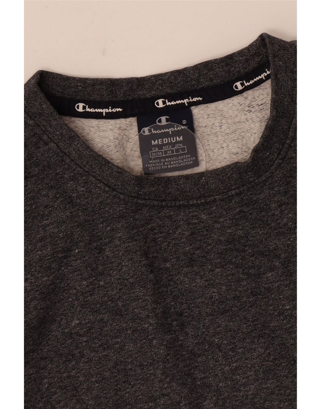Champion Sweat-Shirt Homme Gris Moyen Moucheté