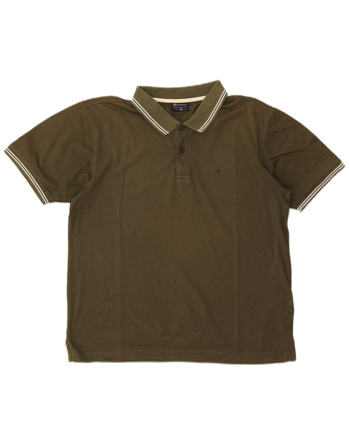 Champion Polo Homme Vert Moyen Coton