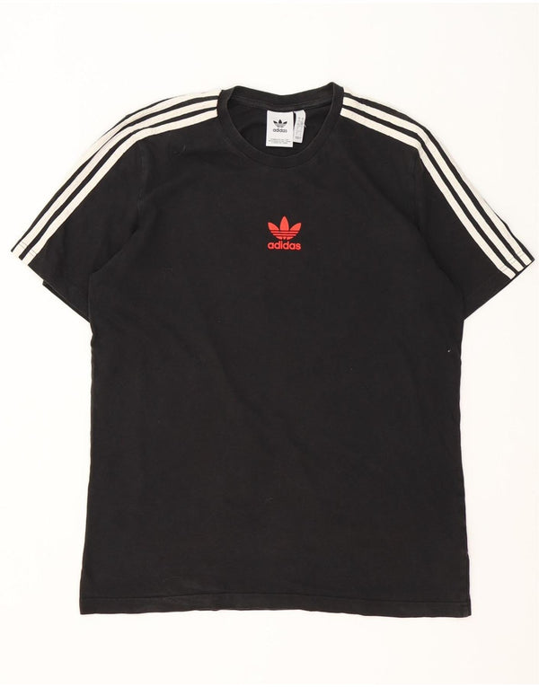 Adidas T-shirt graphique pour hommes, grand, en coton noir