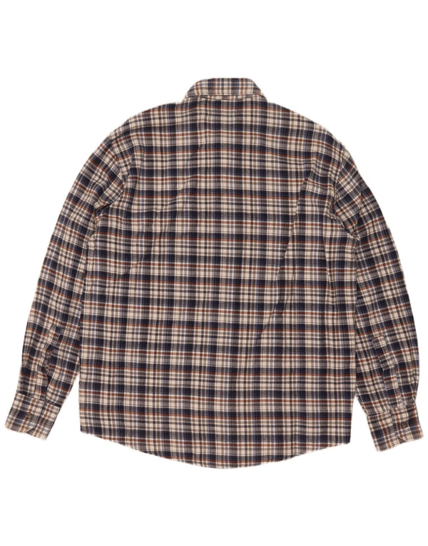 Sea Barrier Chemise Flanelle Homme Bleu Marine Moyen Carreaux Coton