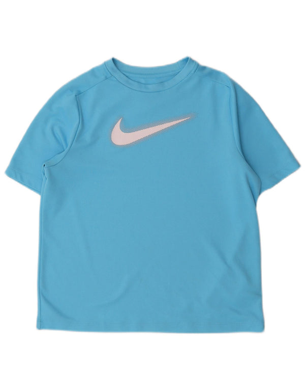 Nike Garçon Dri Fit Graphic T-Shirt Top 13-14 ans XL Bleu Polyester