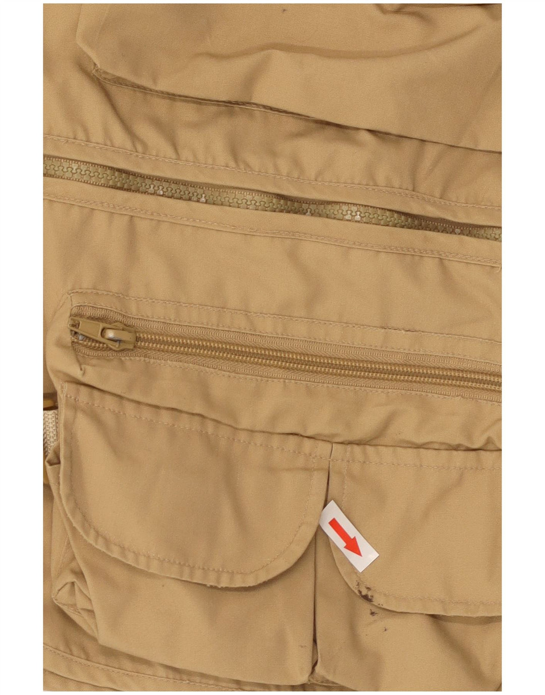 vintage Mens Utility Gilet UK 40 Grand Coton Beige