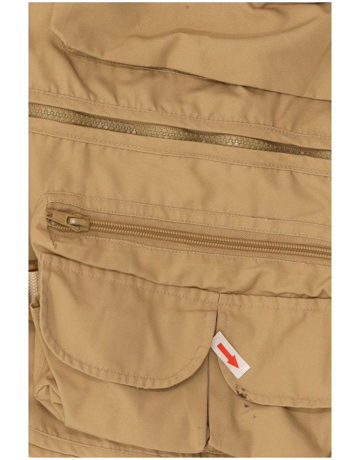 vintage Mens Utility Gilet UK 40 Grand Coton Beige