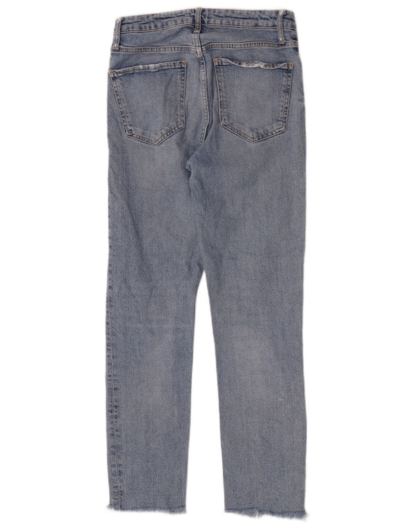 Zara Femme Jean Droit EU 36 XS W26 L27 Bleu