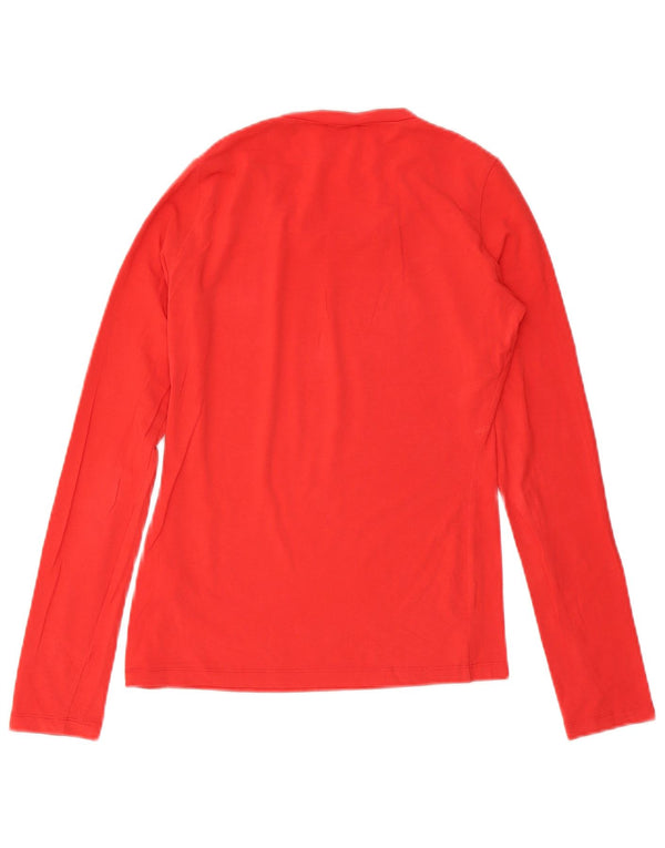 Versace Haut graphique à manches longues pour femme UK 12 Coton rouge moyen