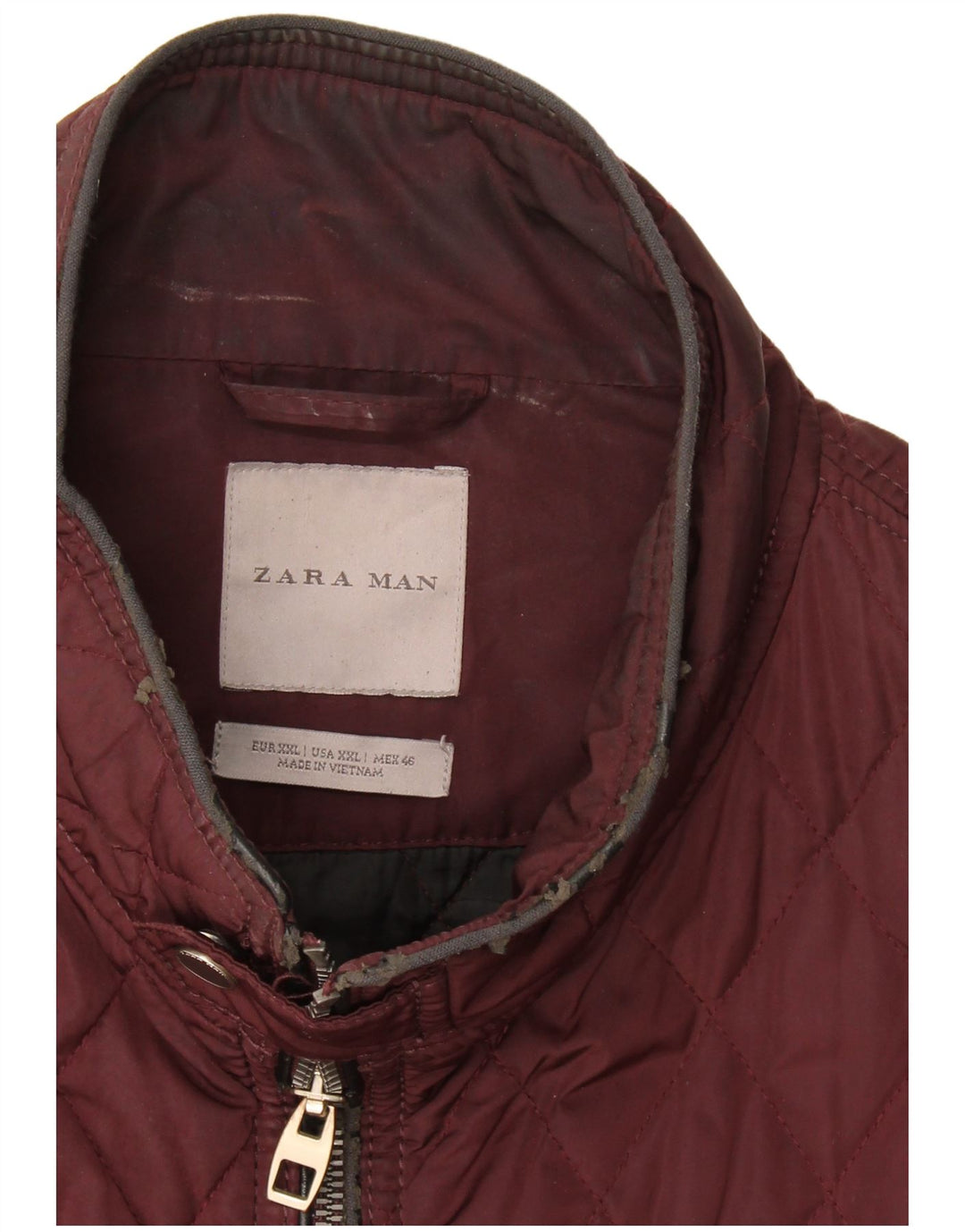 Zara Veste matelassée pour homme UK 44 2XL Bordeaux