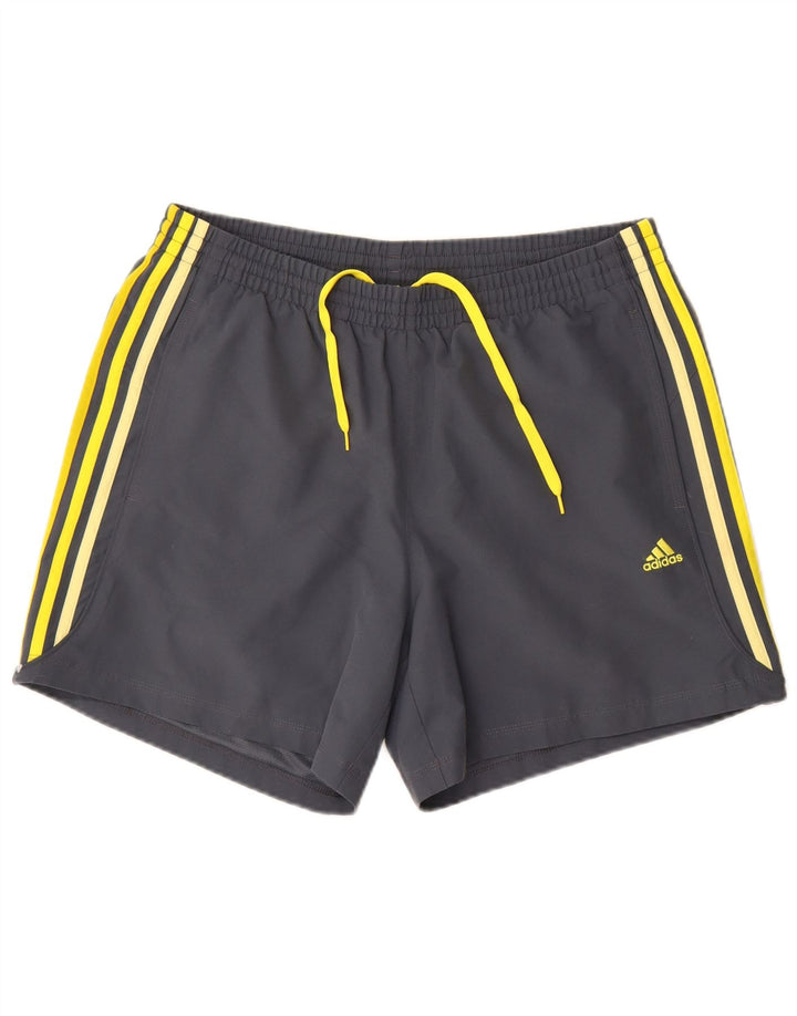 Adidas Short de sport Climalite pour homme, grand, gris, polyester