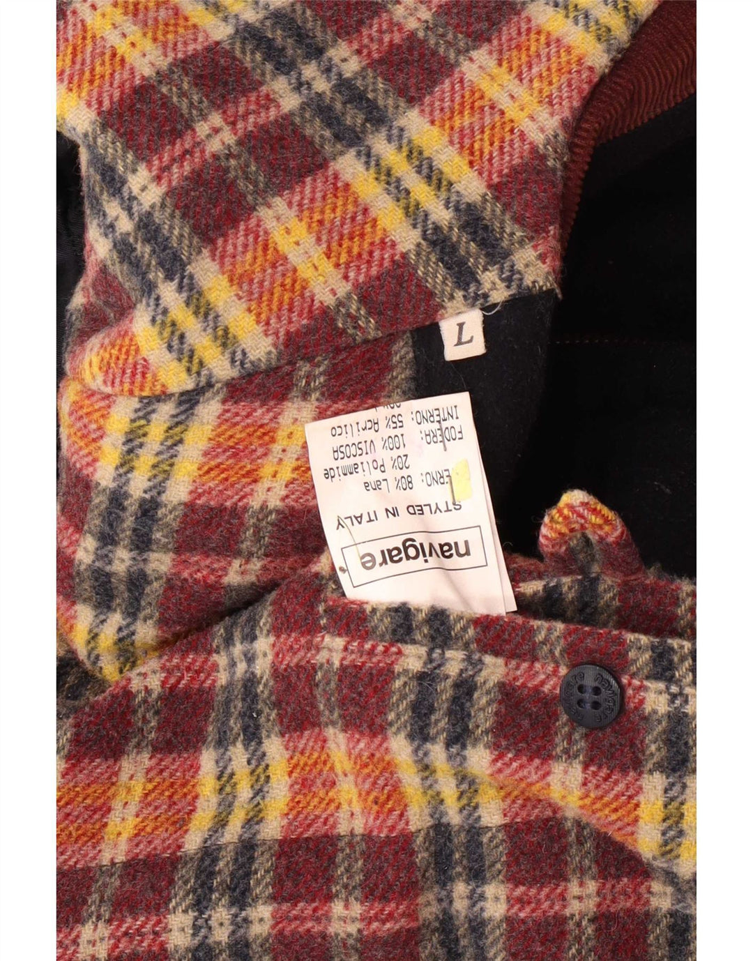 Navigare Manteau Homme UK 40 Large Bleu Marine Laine