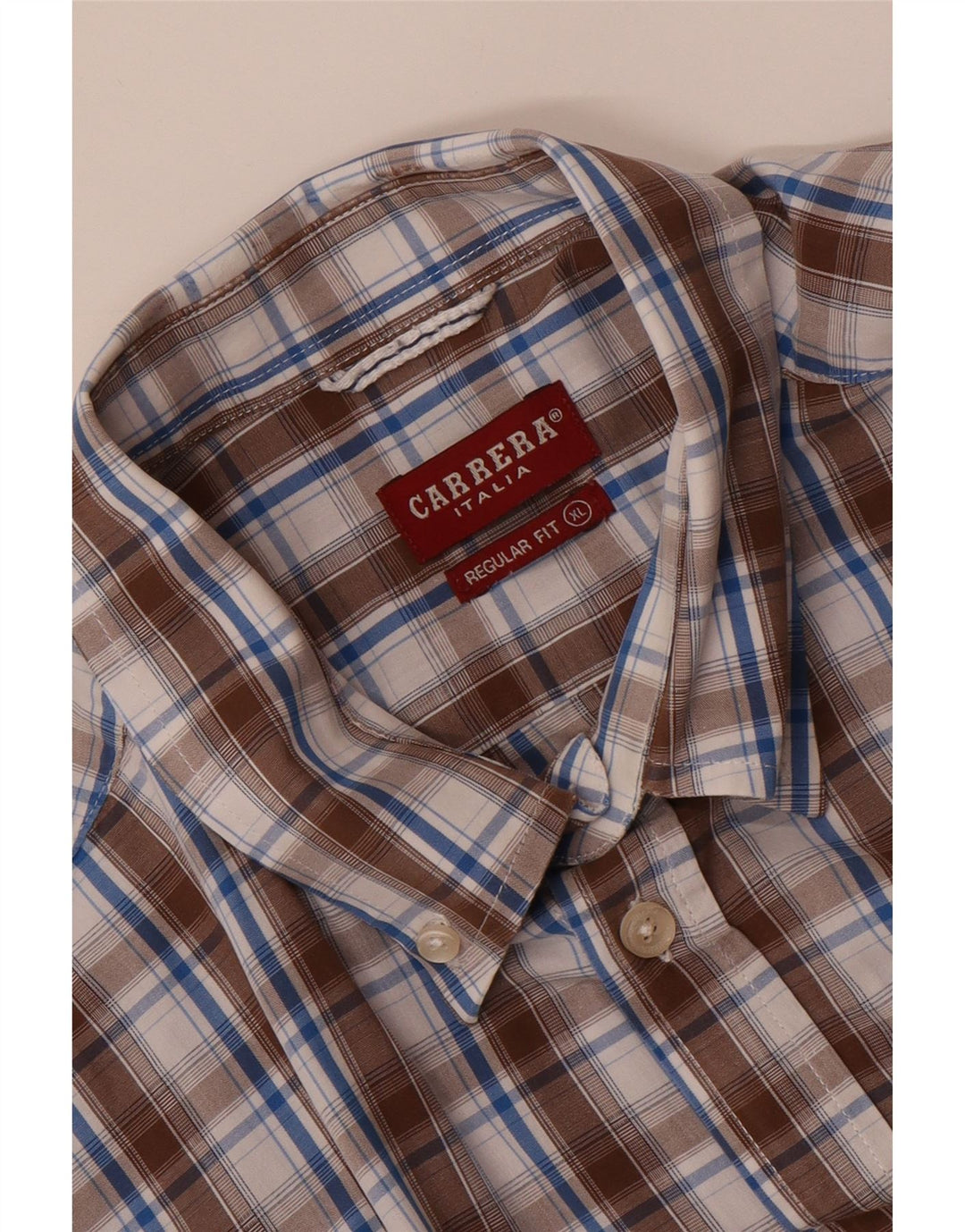 CARRERA Chemise Regular Fit XL Marron à Carreaux Homme
