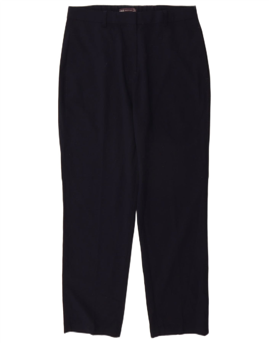 MARKS & SPENCER Pantalon Chino Femme UK 12 Medium W30 L28 Bleu Marine