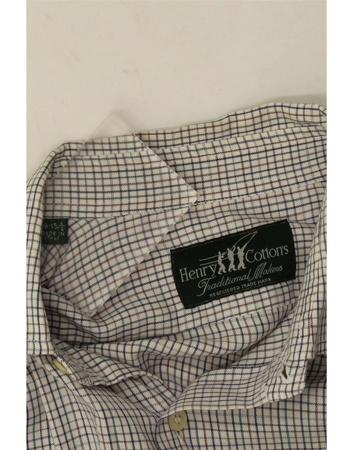 Henry Cottons Chemise homme Taille 39 15 1/2 Vichy gris moyen