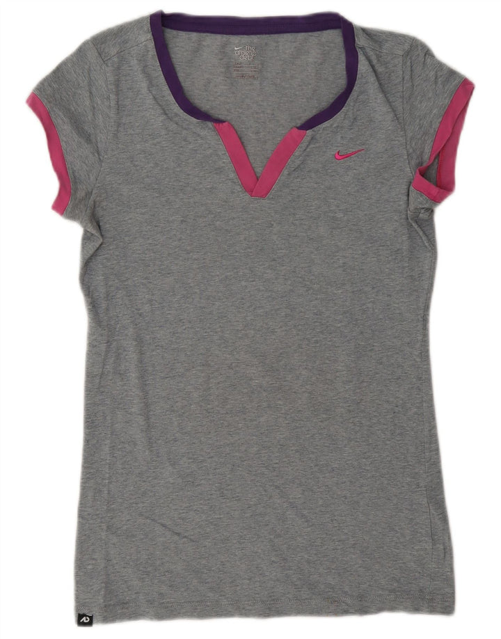 Nike T-shirt pour femme UK 12/14 Gris moyen moucheté