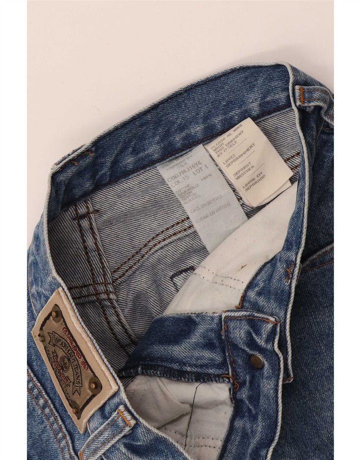 Armani Femme Jean court droit W28 L26 Bleu Coton