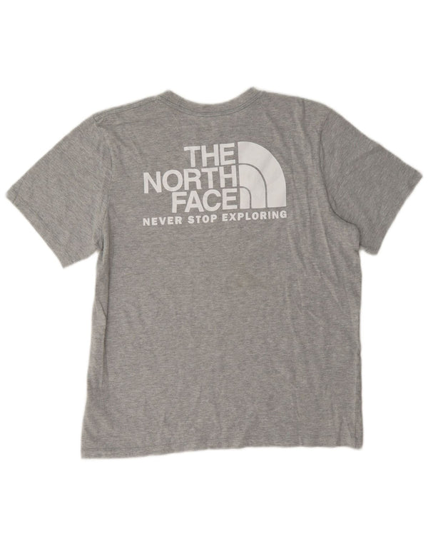 The North Face T-shirt graphique pour femme UK 16 Large Gris Coton