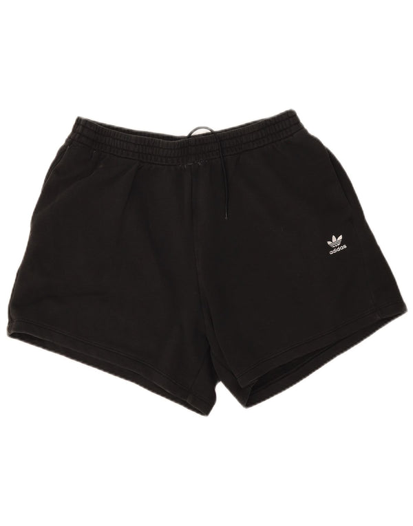 ADIDAS Short de sport pour femme UK 16/18 Large Noir Coton