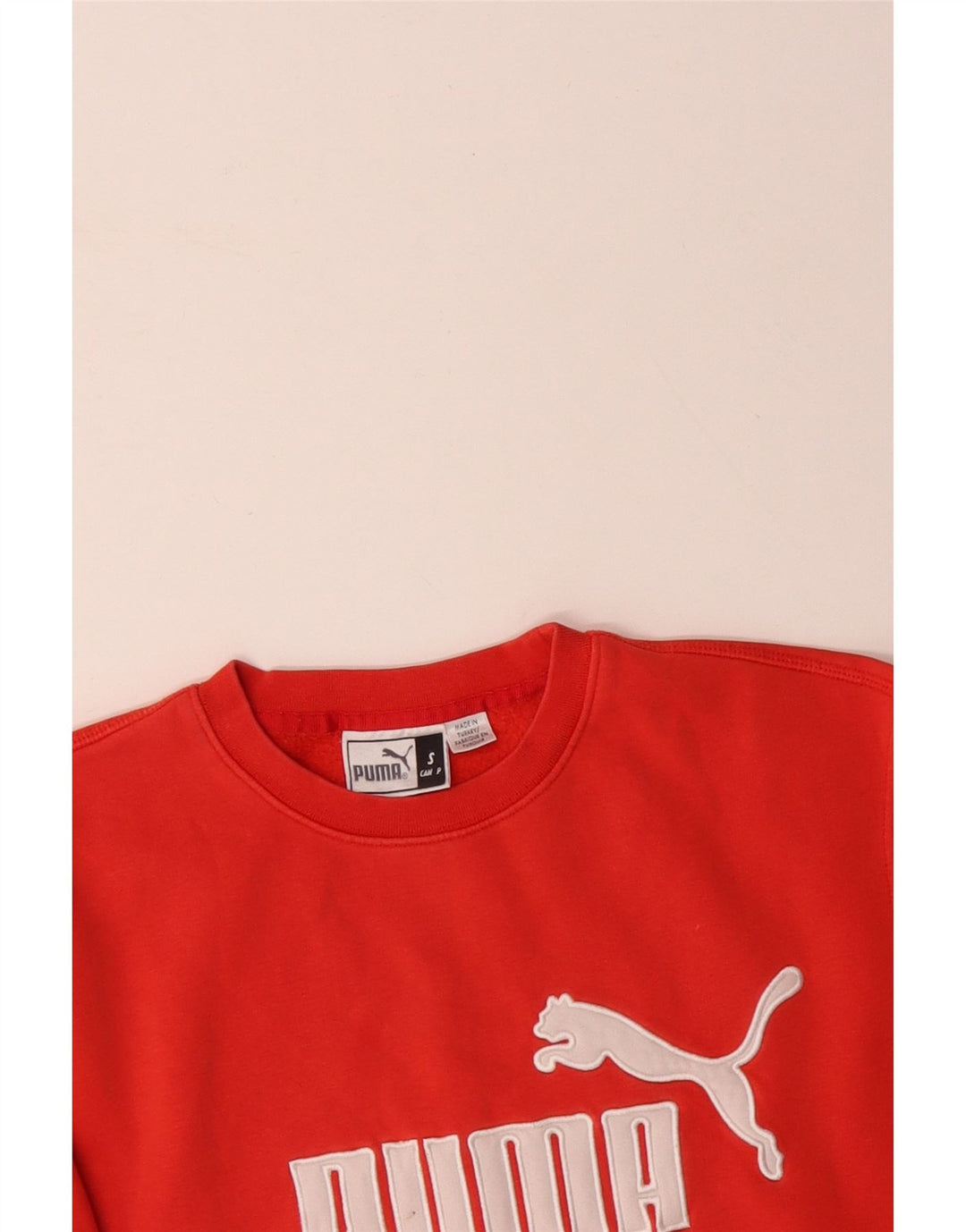 PUMA Sweat-shirt graphique pour hommes, petit coton orange