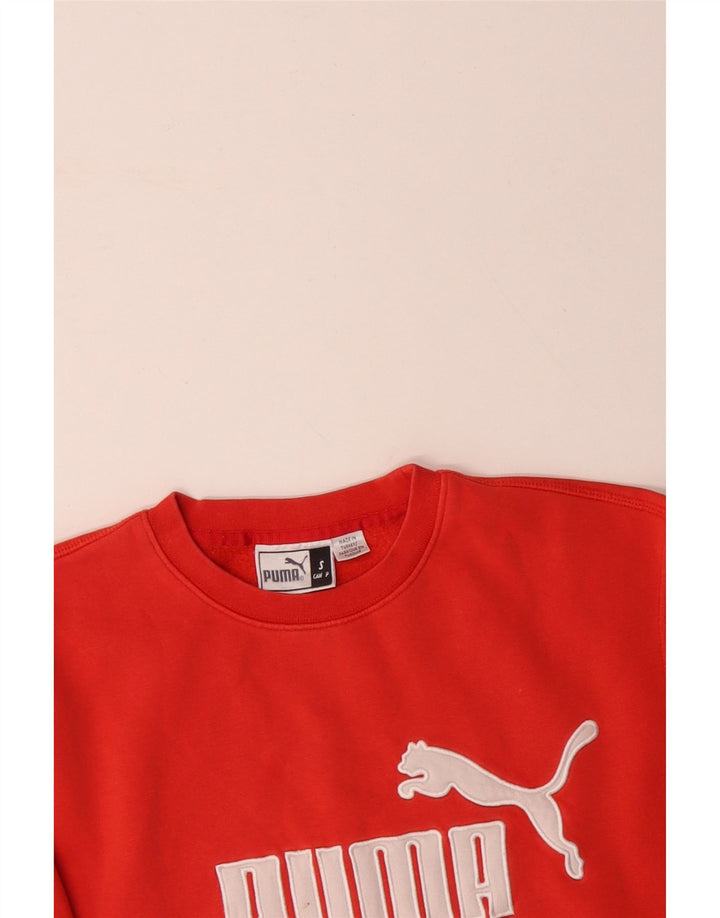 PUMA Sweat-shirt graphique pour hommes, petit coton orange