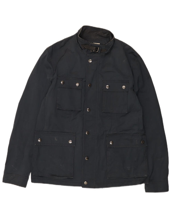 Zara Veste utilitaire pour homme UK 42 XL Bleu marine Polyester