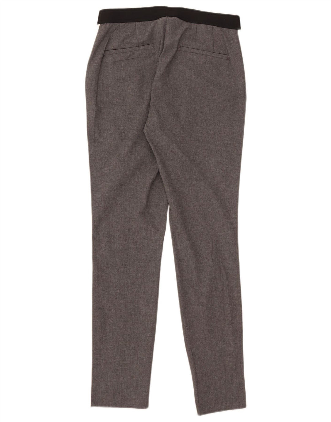 Zara Femme Pantalon De Costume Slim Moyen W28 L27 Gris Polyester